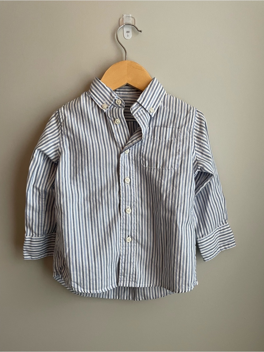 J.Crew Boys - Crewcuts Striped Button-Down Shirt - Blue & White 2 Years